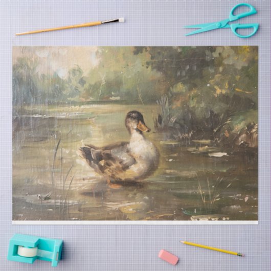 eend decoupage tissuepapier voor meubels (Craft)