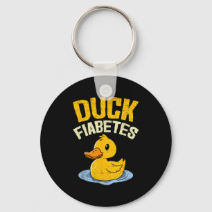 Eend Diabetes Funny Duck Diabetes Awareness Mannen Sleutelhanger
