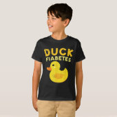 Eend Diabetes Grappig Geel Eend Bewustzijn Eend Hu T-shirt (Voorkant volledig)