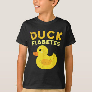 Eend Diabetes Grappig Geel Eend Bewustzijn Eend Hu T-shirt
