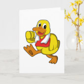 Eend die loopt kaart (Gele Bloem)