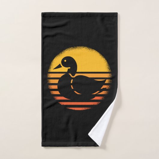 Eend Dier Retro Handdoek (Handdoek)