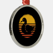 Eend Dier Retro Metalen Ornament (Rechts)
