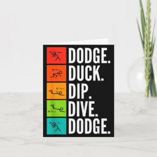 Eend Dip Duik I Balspelen I Grappige Dodgeball Kaart