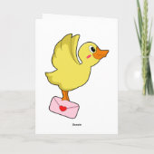 Eend Dragende Duif Brief Kaart (Achterkant)