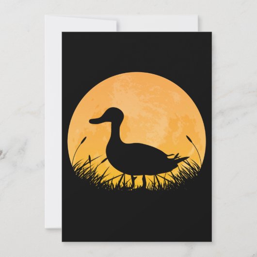 Eend Easy Halloween Outfit Mallard Dipper Maan Feestdagenkaart (Voorkant)