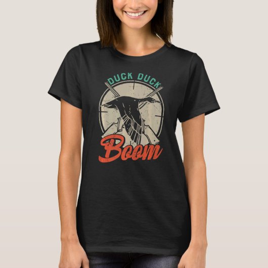 eend eend boem pun eend jagen jager t-shirt (Voorkant)