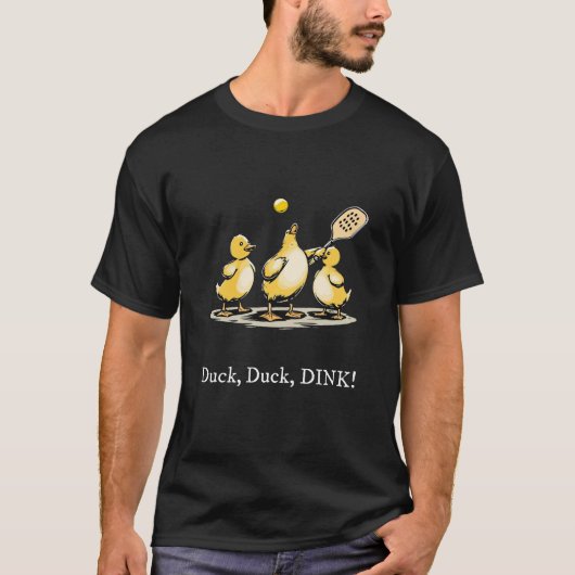Eend, eend, drink! - eendenpickleball t-shirt (Voorkant)