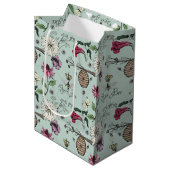 Eend Egg Blauw Queen Bee and Flowers Medium Cadeauzakje (Voorkant Gekanteld)