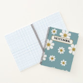 Eend Egg Blue met madeliefjes, origineel Notitieboek (Binnen)