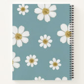 Eend Egg Blue met madeliefjes, origineel Notitieboek (Achterkant)