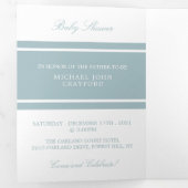 Eend Egg Blue, moderne Baby shower suite Drieluik Uitnodiging (Binnenzijde eerst)