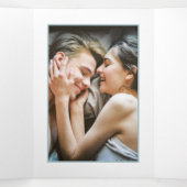 Eend Egg Blue, moderne Baby shower suite Drieluik Uitnodiging (Binnenkant midden)