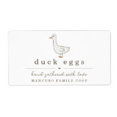Eend Egg Karton Label Personaliseren voor Boerderi (Voorkant)