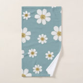 Eend Ei Blauw met Daisies Patroon Handdoek (Handdoek)
