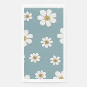 Eend Ei Blauw met Daisies Patroon Servet