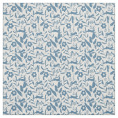 Eend Ei blauw traditionele bloemmotief stof (Swatch)