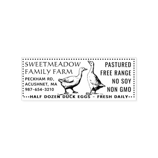 Eend Ei Karton 2.5 "x 1 Stamp Half Dozen Rubberstempel (Afrduk)