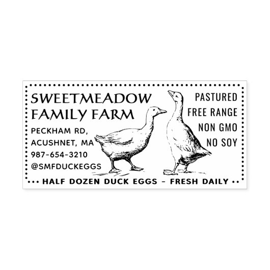  Eend Ei Kartonnen Stempel Half Dozen 3 "x 1.5" (Afrduk)