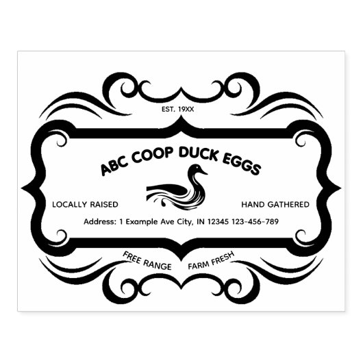  Eend EI Stamp Rubberstempel (Afrduk)