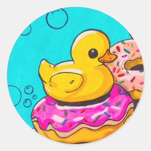 Eend en Donut Stickers (Voorkant)