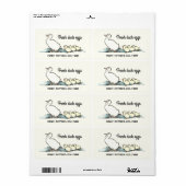 eend en eendjes vers ei karton label (Full Sheet)