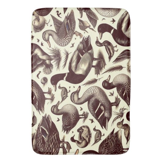  eend- en ganzenpatroon badmat (Voorkant Verticaal)