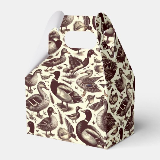 eend- en ganzenpatroon bedankdoosjes (Achterkant)