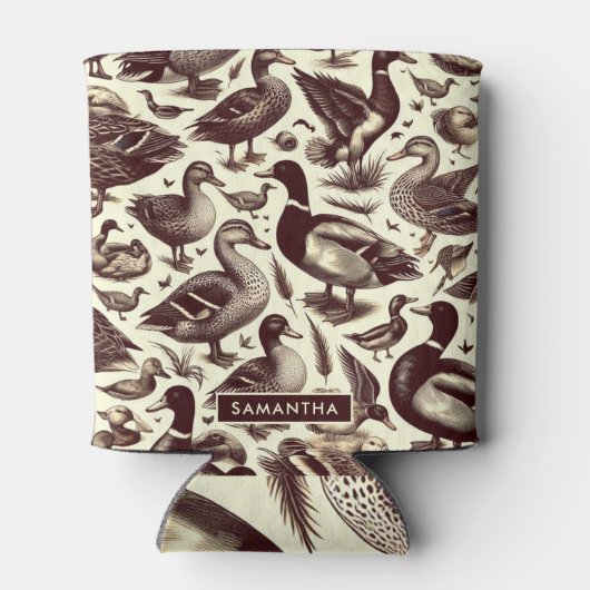  eend- en ganzenpatroon blikjeskoeler (Achterkant)