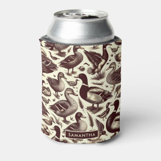  eend- en ganzenpatroon blikjeskoeler (Blikje Achterkant)