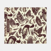  eend- en ganzenpatroon fleece deken (Voorkant (Horizontaal))