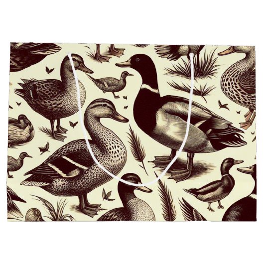  eend- en ganzenpatroon groot cadeauzakje (Achterkant)