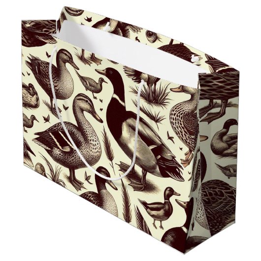  eend- en ganzenpatroon groot cadeauzakje (Achterkant Gekanteld)