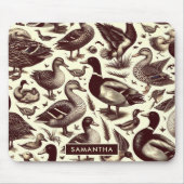  eend- en ganzenpatroon muismat (Voorkant)