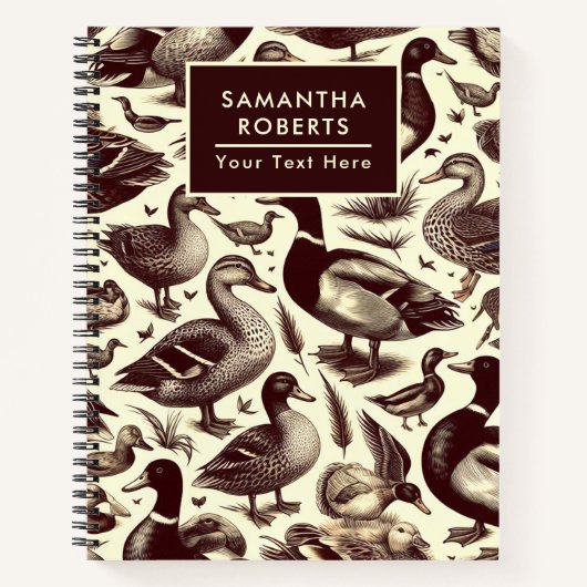 eend- en ganzenpatroon notitieboek (Voorkant)