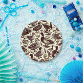 eend- en ganzenpatroon papieren bordje (Feest)