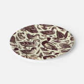 eend- en ganzenpatroon papieren bordje (Gekanteld)