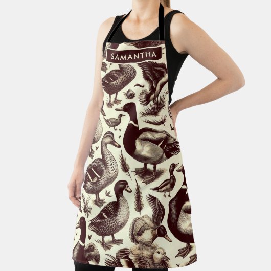 eend- en ganzenpatroon schort (Insitu)
