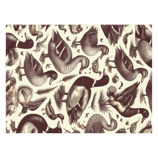  eend- en ganzenpatroon tafelkleed (Voorkant (Horizontaal))