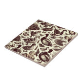  eend- en ganzenpatroon tegeltje (Zijkant)