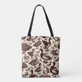  eend- en ganzenpatroon tote bag (Achterkant)