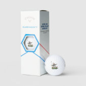 Eend en Hoesje golfbal Cartoon Paniekontwerp Golfballen (Verpakking)