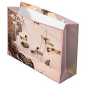 EEND EN KERSENBLOESEMS JAPANSE PRINT Gift Bag Groot Cadeauzakje (Voorkant Gekanteld)