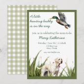 Eend en Labrador Baby shower Kaart (Voorkant / Achterkant)