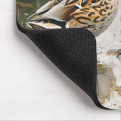 Eend en Mallard Wildlife Schilderij Muismat (Hoek)