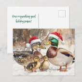 Eend Familie Briefkaart (Voorkant / Achterkant)