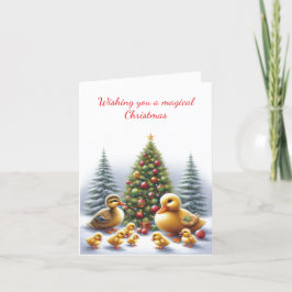 Eend Familie Kerst Kaart