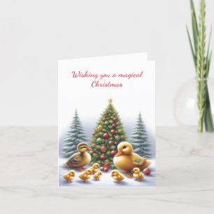 Eend Familie Kerst Kaart
