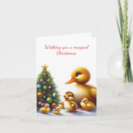 Eend Familie Kerst Kaart