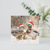 Eend Familiekaart Feestdagenkaart (Staand voorkant)